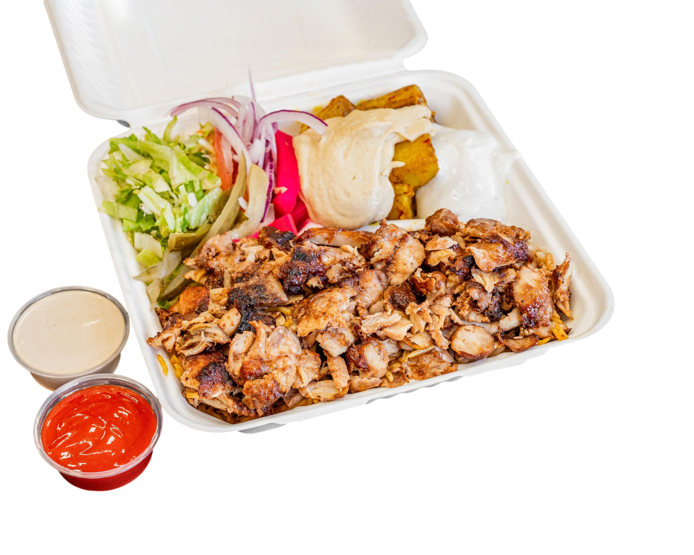 Chicken shawarma platter